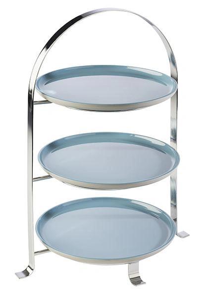 Stojan na servírování na 3 talíře, nerezová ocel, 33x24x43 cm | APS 33217