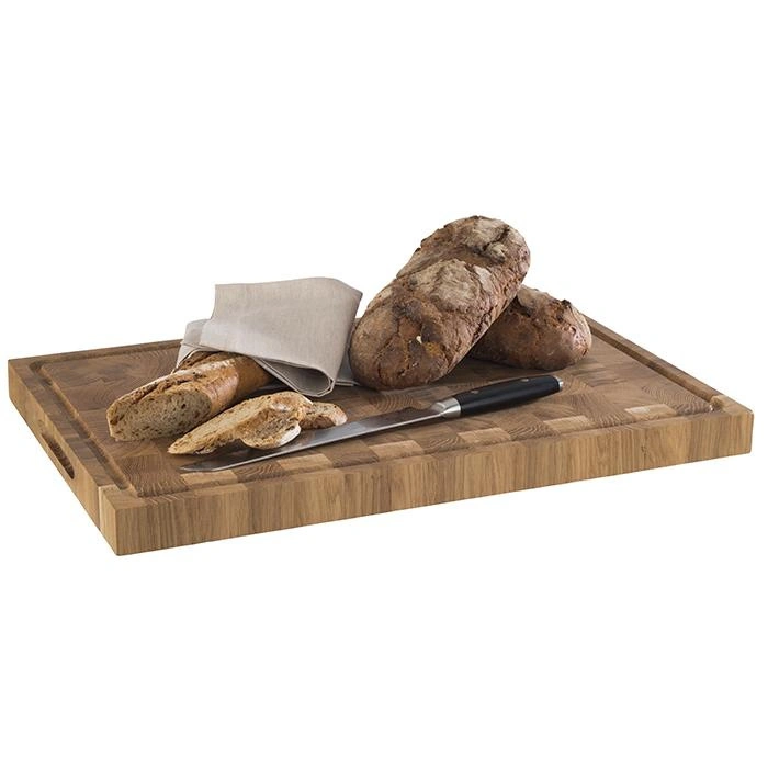 Servírovací prkénko OKLA z dubového dřeva, hnědé, 58x37.5x4.5 cm | APS 806
