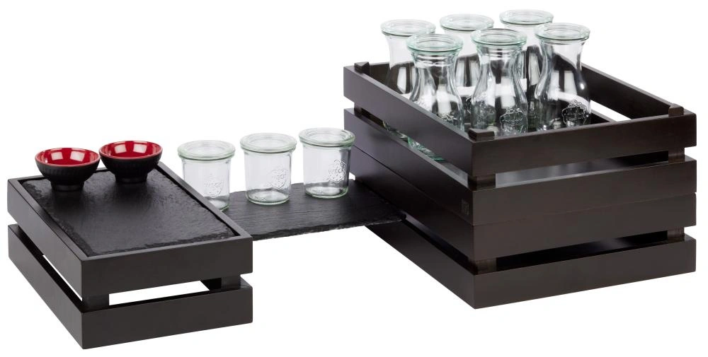 Bufetová přepravka GN SUPERBOX, barva černá, 35x29x10,5 cm | APS 11627