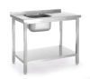 Stůl s umyvadlem a policí, 80x60x85 cm | HENDI 817001