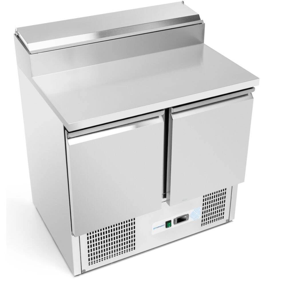 Chladicí stůl 2-dveřový salátový 257 l, s nerezovým nástavcem | FORGAST FG07402