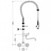 Nástěnná dřezová baterie s postřikovačem a výtokovým ramínkem | AIFO AG-1/05PFE