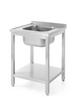 Stůl s umyvadlem s 1 mísou a policí | HENDI 811856