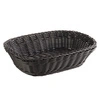 Košík na pečivo z polypropylenu, obdélníkový, černý, 26.5x19x7 cm | APS-50702