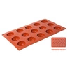 Silikonová pečicí forma polokoule, 15 otvorů o průměru 4 cm | CONTACTO 6630/415