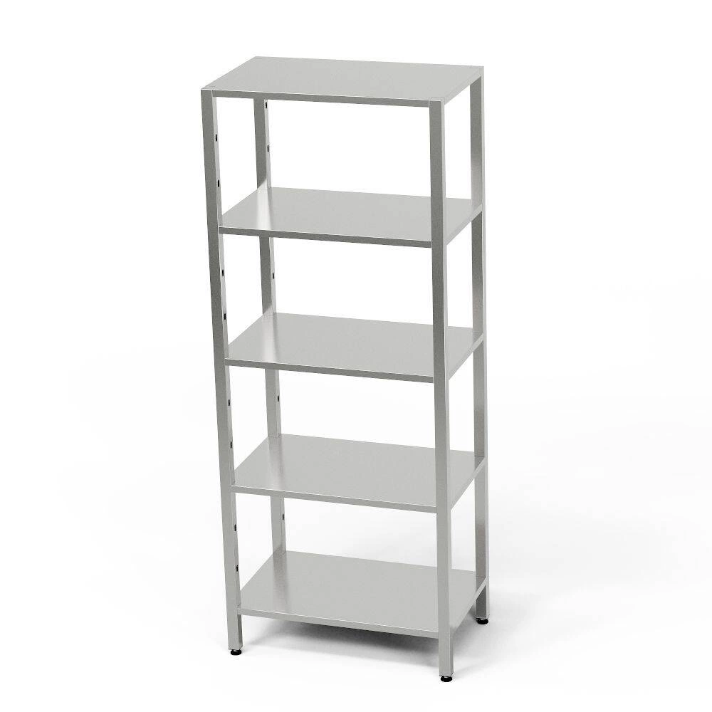 Nerezový regál s 5 policemi - 3 nastavitelné police 130x60x180 cm | FORGAST