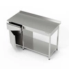 Nerezový pracovní stůl se skříňkou, zásuvkou a policí 170x70x85 cm | FORGAST