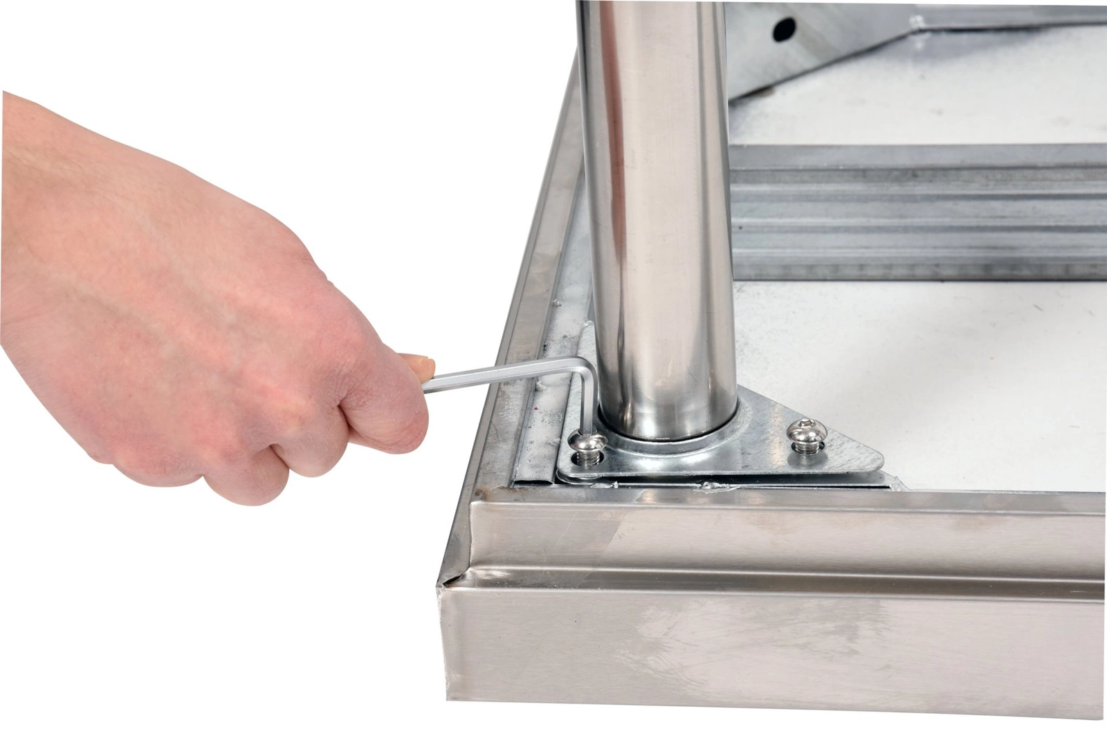 Nerezový centrální pracovní stůl s policí 100x60x85 cm | YATO YG-09001