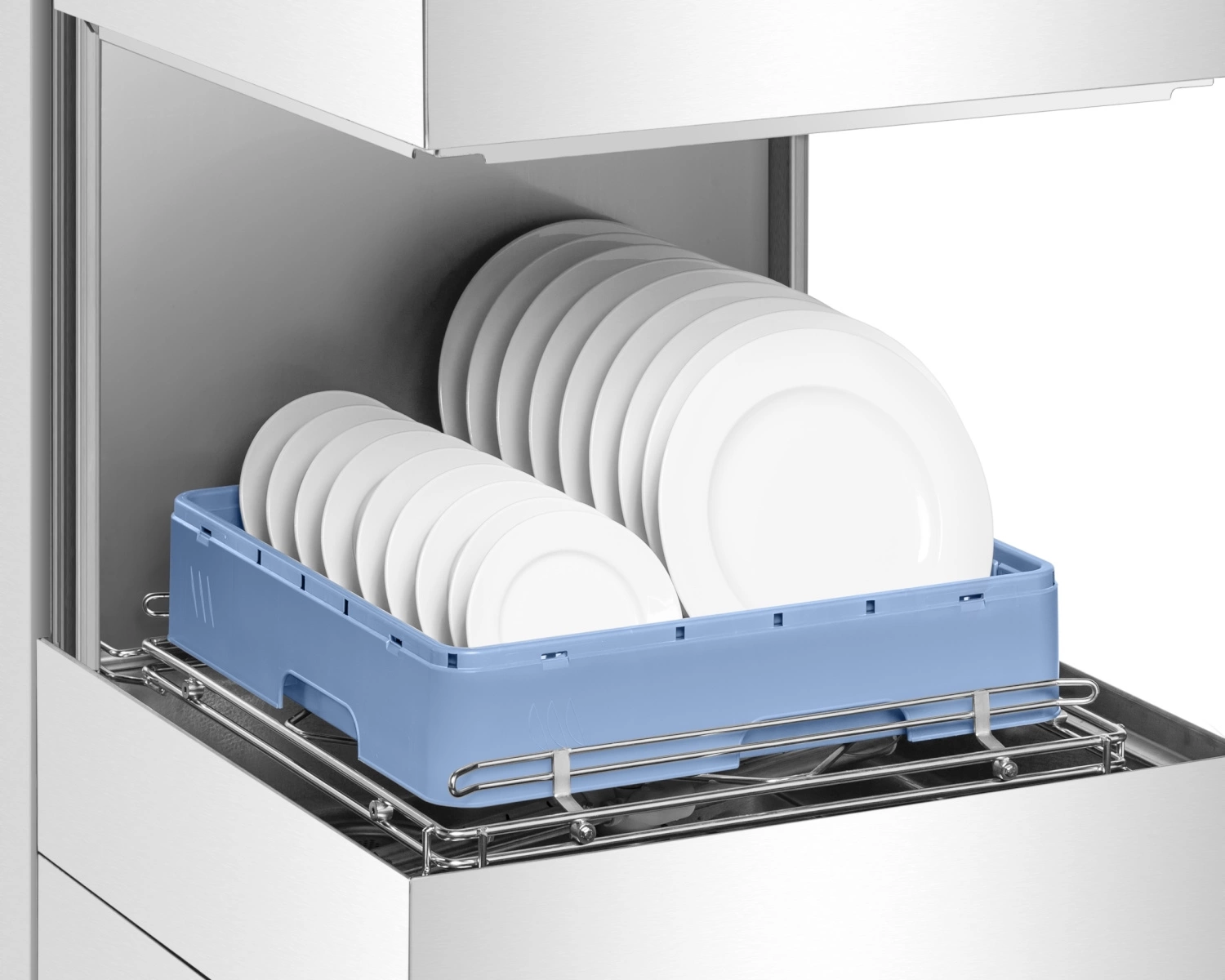Gastronomická průchozí myčka nádobí s elektronickým ovládáním, dávkovačem mycího prostředku, 9,55 kW, 400 V | PROFICHEF PCZ-04100
