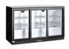 Barová chladnička na nápoje, 3-dveřová, 338 l, hliník, černá, 2-10°C | ARKTIC 235836