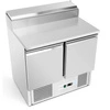 Chladicí stůl 2-dveřový salátový 257 l, s nerezovým nástavcem | FORGAST FG07402