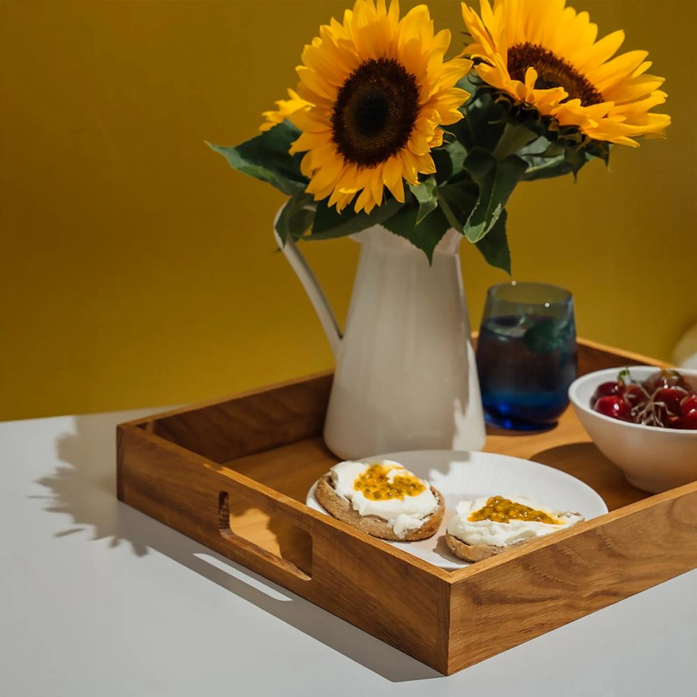 Servírovací tác z dubového dřeva, 45x35x6 cm | APS 761_APS