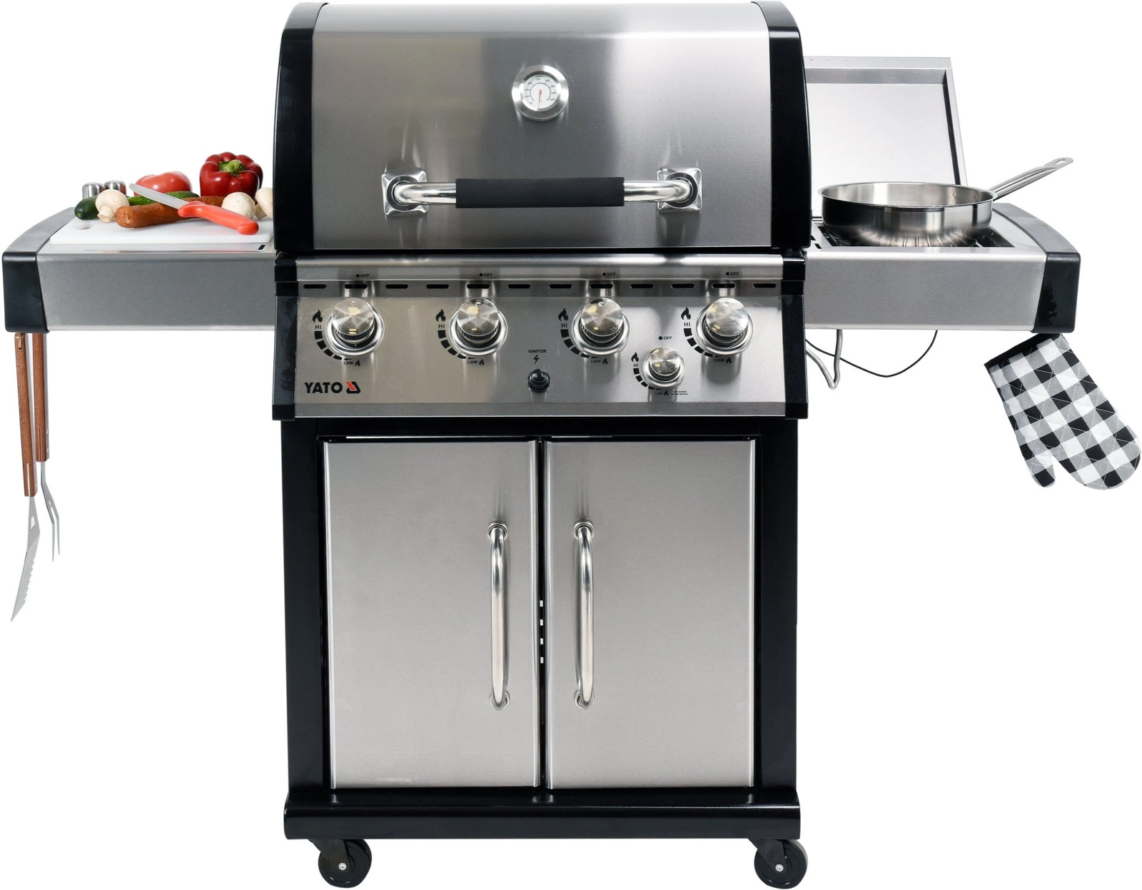Plynový gril Yokate, 5 hořáků (4+1) | YATO YG-20013