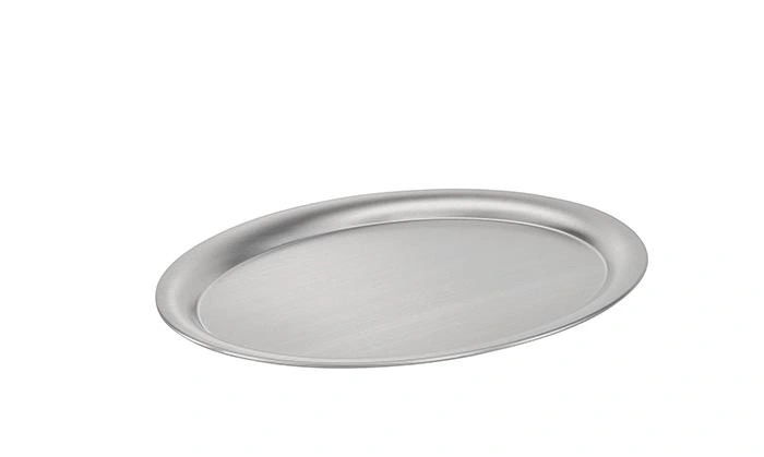 Tác KAFFEEHAUS oválný, leštěný, matný, z nerezové oceli, 29x22x0.5 cm | APS 30113