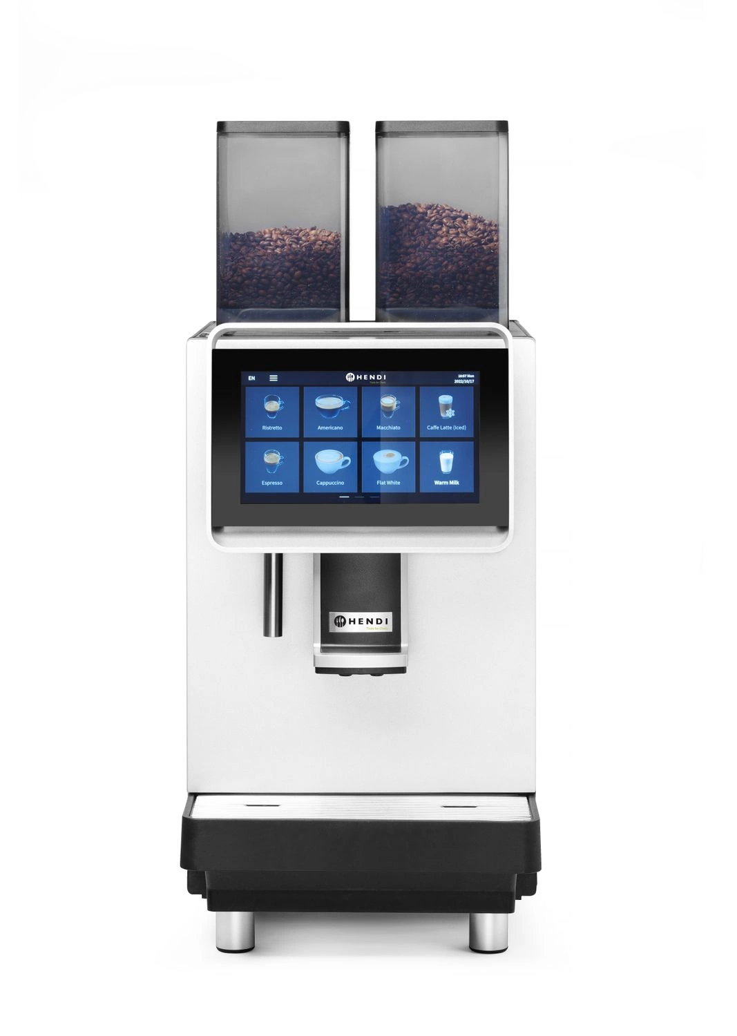 Automatický kávovar Coffeematic, 2x1200 g zrn, 4 l vody, 10" displej | HENDI 209073