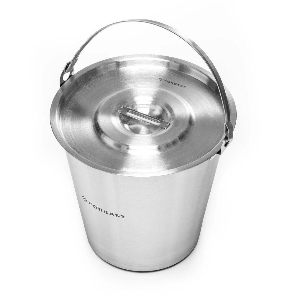 Kbelík z nerezové oceli bez kroužku 10 l | FORGAST FG06010