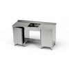 Nerezový stůl s 1 dřezem a 2 skříňkami 170x60x85 cm | FORGAST